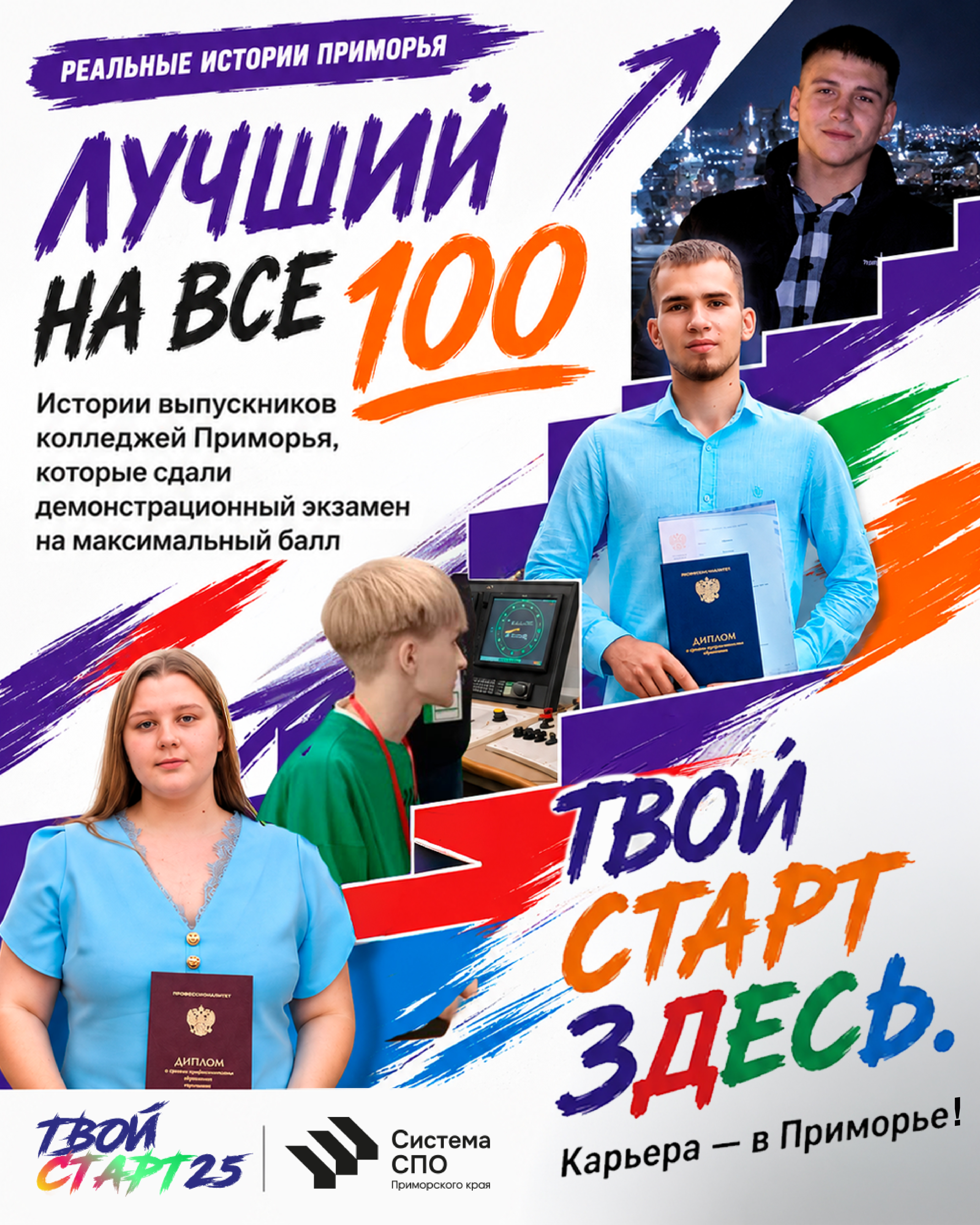 Лучший на все 100: как выпускники колледжей Приморья начинают путь в профессии